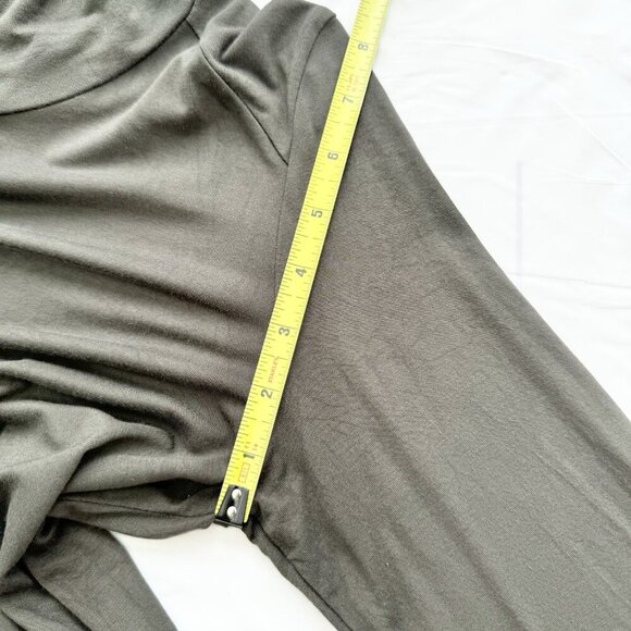 Tristan Cowl Neck Long-sleeve Tee/Tunic Dark Green Size XS - Picture 13 of 16